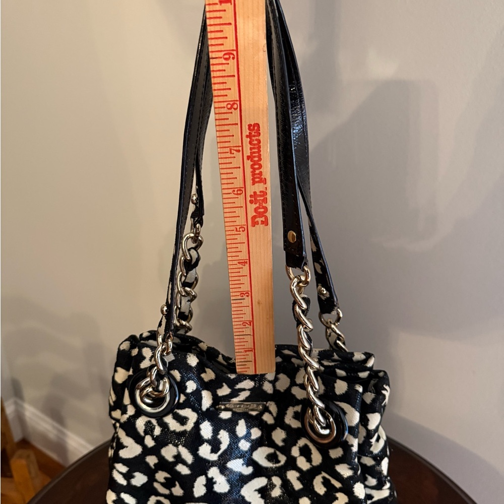 Kate Spade Maryann Ocelot Print Chain Strap Black and White - Picture 13 of 15